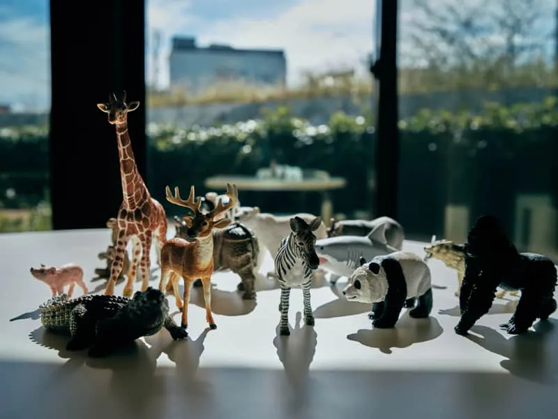 Animal figurines for imaginative play
